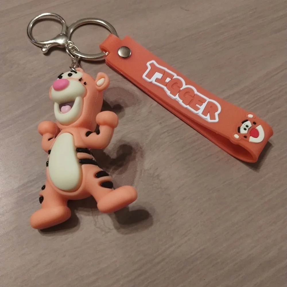 New Disney Tigger 3D Rubber Keychain | Winnie the Pooh Character Bag Charm